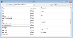Translations Print Screen
